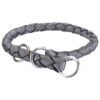 Nylonový obojek kulatý CAVO (S) 25-31 cm/12 mm, grafit – DOPRODEJ