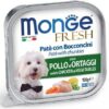 MONGE FRESH – paštika a kousky s kuřetem a zeleninou 100g