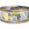 MONGE NATURAL tuňák s kuřecími prsy a kukuřicí pro kočky 80 g